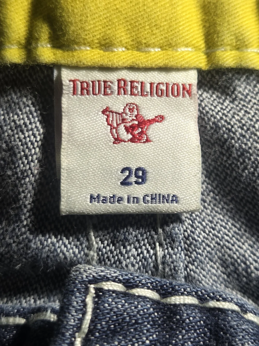 True Religion Men's Ricky Relaxed Straight Big T Jeans Blue Size 29x32